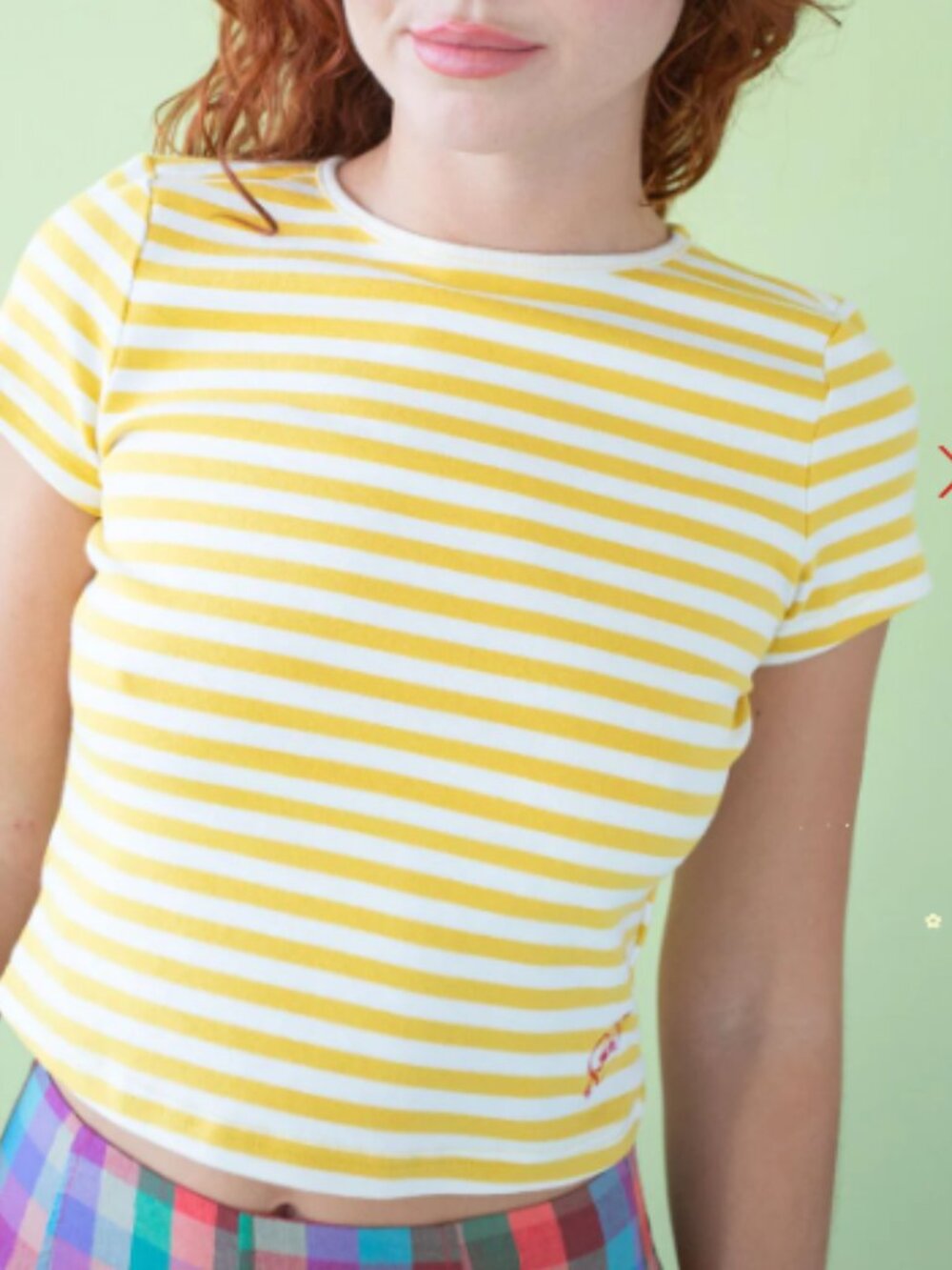Jude Tee Lisa Says Gah - Lemon Stripe - SMALL ONLY